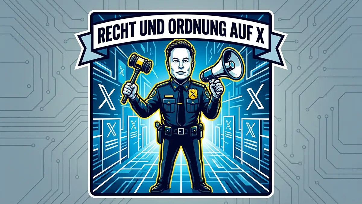 Schaubild mit Musk und X